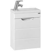 Тумба с раковиной белый глянец 40 см Санта Родос 206010 + COMO40