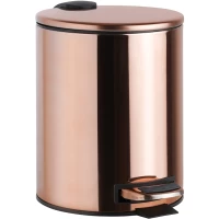 Мусорное ведро Bemeta Coral 158315010 5л, с педалью, медное золото глянец