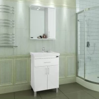 Комплект мебели белый глянец 61 см Санта Дублин 223003 + FOCTEP60 + 123002