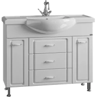 Тумба с раковиной белый глянец 106 см Санта Монарх 700105 + CLASSIC105