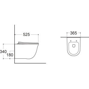 Изображение товара унитаз подвесной aquatek классик aq1111-00 безободковый, с сиденьем микролифт, белый
