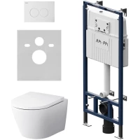 Комплект подвесной унитаз Am.Pm Sense + система инсталляции Am.Pm MasterFit Pro C L IS100101.741701