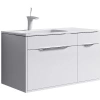 Тумба белый глянец 91,4 см Aqwella 5 Stars Malaga Mal.01.09/L