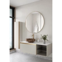 Комплект мебели Armadi Art Quatro Cashmere 790-M6-120-CM-MG + 792-120-W + 801-ED + 545-100-MG 121 см L, подвесной, со столешницей, кашемир матовый