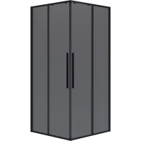Душевой уголок Niagara NG-2824-34BLACK 100x100 см, профиль черный матовый, стекло тонированное