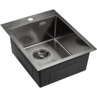 Кухонная мойка Emar EMB-128A PVD Nano Dark 41x51 см, вороненая сталь