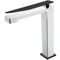 Смеситель для раковины Boheme Q 142-CRB.2 хром/черный матовый