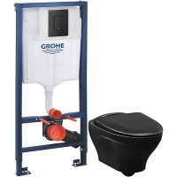 Комплект подвесной унитаз Gustavsberg Estetic C+ GB1183300S5030 + система инсталляции Grohe 38811kf0