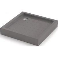 Душевой поддон Veconi Tezeo Acrylic TZ52GR-100-C5 100x100 см, акриловый, квадратный, серый глянец