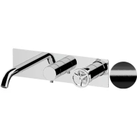Смеситель для ванны Remer Chrono CH54D3CFP встраиваемый, черный хром матовый