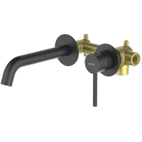 Смеситель для раковины Aquatek Европа AQ1313MB встраиваемый,без донного клапана, черный матовый