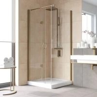 Душевой уголок Vegas Glass GPS-Fis LUX 80*110 05 01 L 80x110 см L, профиль бронза, стекло прозрачное