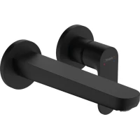 Смеситель для раковины Hansgrohe Rebris S 72528670 встраиваемый, с выпуском, черный матовый