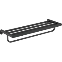 Полка для полотенец Nofer Verona 16843.N 60 см, черный матовый