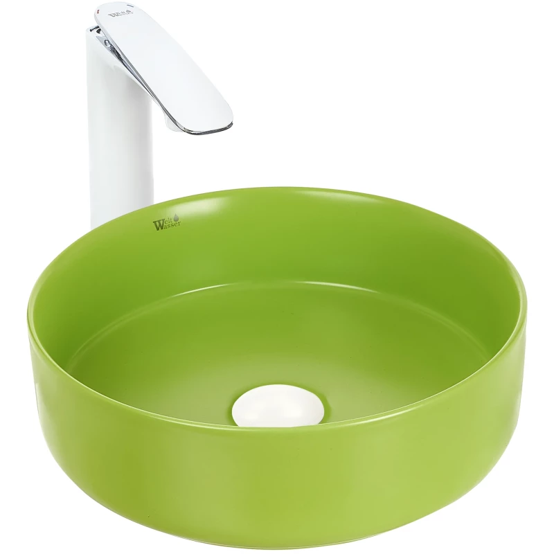 Раковина-чаша WeltWasser Elbach 3134 MGG 10000004517 35,5x35,5 см, накладная, салатовый Раковина-чаша WeltWasser Elbach 3134 MGG 10000004517 35,5x35,5 см, накладная, салатовый