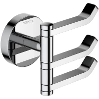 Крючок Aquatek Бетта AQ4632CR тройной, поворотный, для ванны, хром