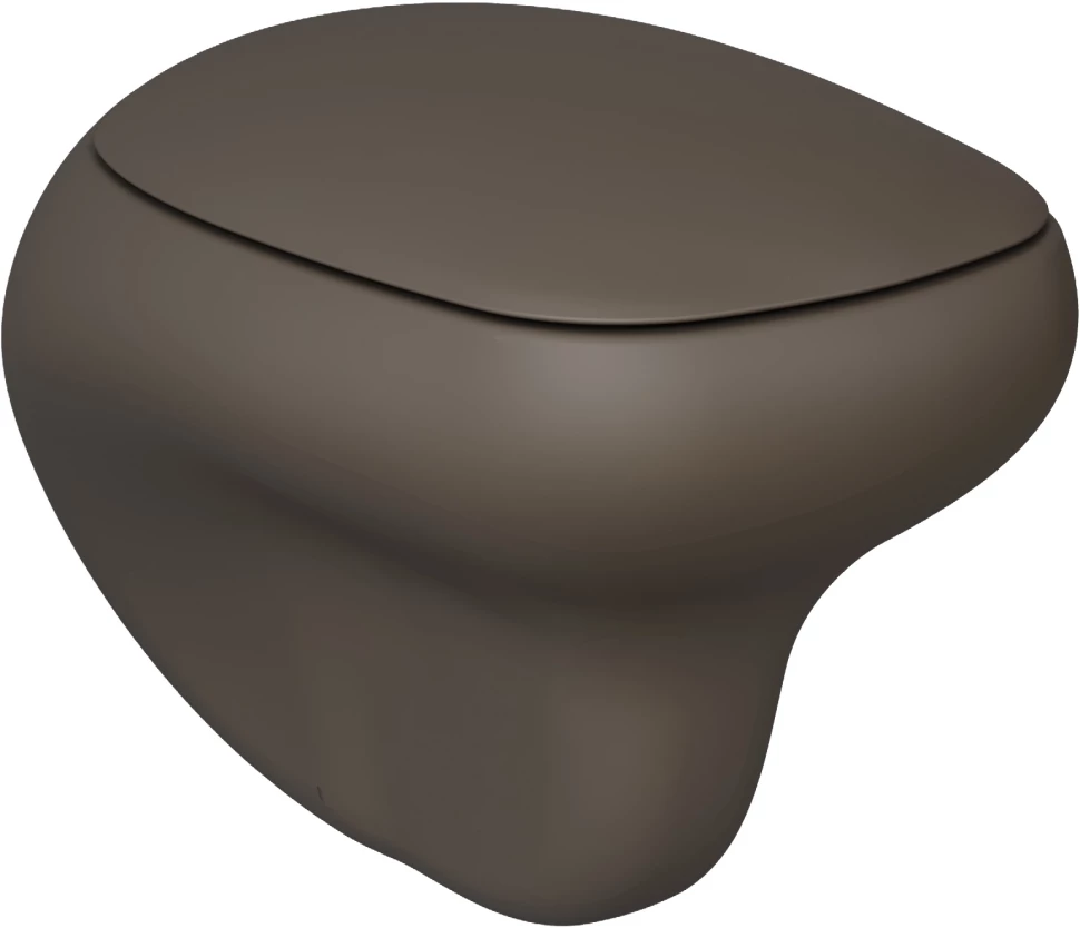 

Унитаз подвесной Ambassador Diamond 123T20601R-122T20601 безободковый, с сиденьем микролифт, коричневый матовый