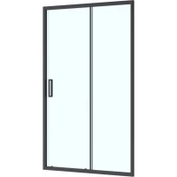 Душевая дверь Roca Leon ZRU9307673 140 см, профиль черный матовый, стекло прозрачное