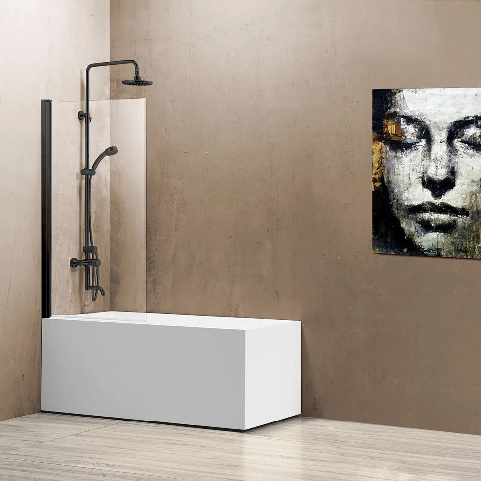 

Шторка для ванны 80 см Vincea VSB-11800CLB прозрачное