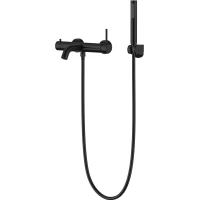 Смеситель для ванны Knotlor Eclipse SS-23/BL с душевым гарнитуром, черный матовый