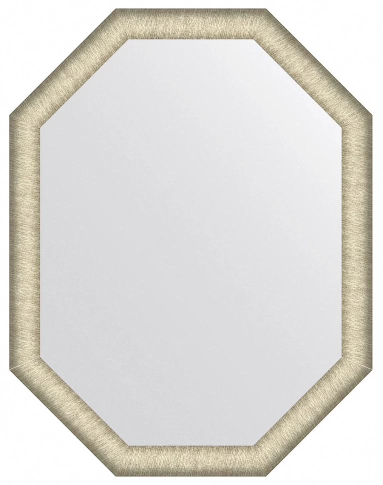 Зеркало 50x70 см брашированное серебро Evoform Octagon BY 7424 зеркало 63x83 см брашированное серебро evoform definite by 7608