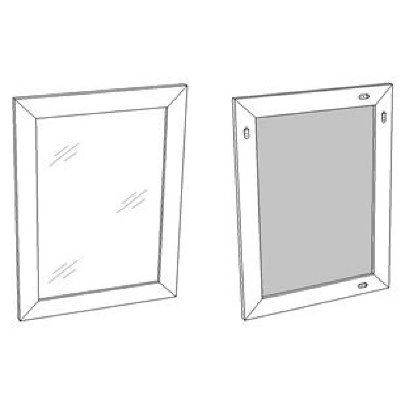 Зеркало 60x80 см белый глянец Corozo Классика SD-00000270