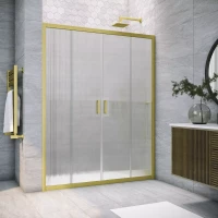 Душевая дверь Vegas Glass Z2P NOVO h2000 175 03 Moru 175 см, профиль золотой матовый, стекло рифленое