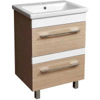 Тумба зебрано светлый/белый глянец 56,5 см Stella Polar Симона SP-00000169