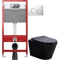 Комплект подвесной унитаз Esbano Clavel ESUPCLAVB + система инсталляции Tece 9300302 + 9240921