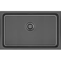Кухонная мойка Paulmark Vista PM307444-GM 74x44 см, вороненая сталь