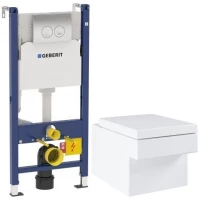 Комплект подвесной унитаз Grohe Cube Ceramic 3924400H + 39488000 + система инсталляции Geberit 458.124.21.1