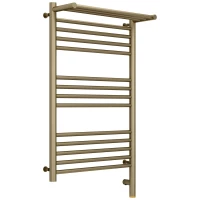 Полотенцесушитель электрический 800x500 золотой шелк МЭМ правый Сунержа Богема с полкой 3.0 32-5807-8050