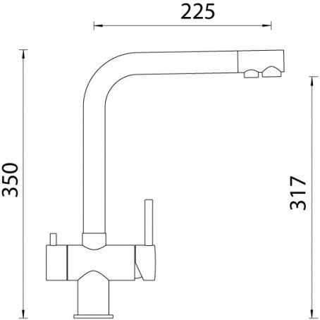 Смеситель для кухни с подключением к фильтру Schock Wellus хром/магнолия 710371