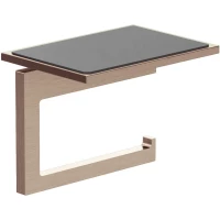 Держатель туалетной бумаги Kludi Vela C 31971N1 с полкой для телефона, бронза матовая