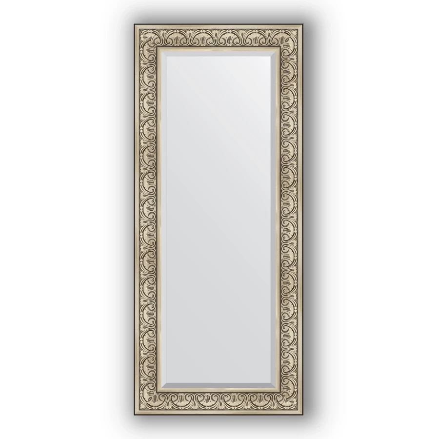 Зеркало 65x150 см барокко серебро Evoform Exclusive BY 3554 зеркало 72x162 см состаренное серебро с орнаментом evoform exclusive g by 4170