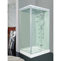 Душевая кабина WeltWasser Maine 10000001660 120x900x220 см R, с крышей, гидромассажем, низкий поддон, профиль хром, стекло прозрачное