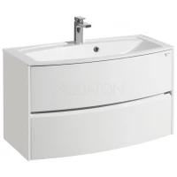 Тумба с раковиной белый глянец 95 см Акватон Астера 1A1953K0AS010