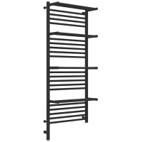 Полотенцесушитель электрический 1200x500 темный титан муар МЭМ левый Сунержа Богема с полкой 3.0 15-5808-1250