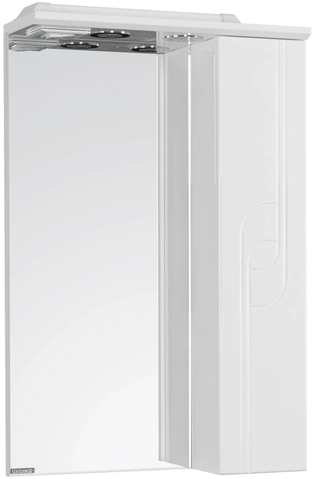 Зеркальный шкаф 50x79,8 см белый глянец R Акватон Панда 1A007402PD01R