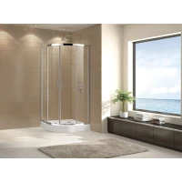 Душевой уголок Cezares Eco 80x80 см текстурное стекло ECO-O-R-2-80-P-Cr