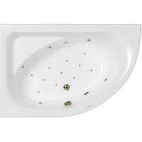 Акриловая ванна Whitecross Aquarella 0108.170110.100.RELAX.BR 170x110 см L, с гидромассажем, угловая, белый