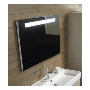 Изображение товара зеркало со светодиодной подсветкой и часами 80*65 см jacob delafon replay eb1160-nf