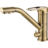 Смеситель для кухни Zorg SH 321 BRONZE с подключением к фильтру, бронза