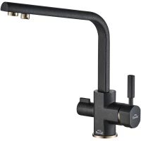 Смеситель для кухни Zorg SH 909 BLACK BR с подключением к фильтру, бронза/черный