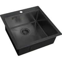 Кухонная мойка Zorg ZL R 510510 GRAFIT 51x51 см, графит