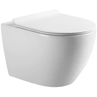 Унитаз подвесной Art&Max Bianchi AM9311CHR/SC безободковый, с сиденьем микролифт, белый