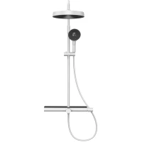 Душевая система AQUAme AQM8010W 300 мм, со смесителем, белый