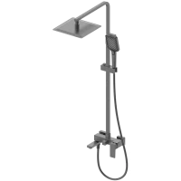 Душевая система Wonzon & Woghand Cube 2.0 WW-88047068-BGM 300 мм, со смесителем, темный графит матовый