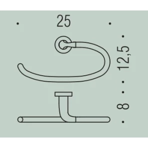 Изображение товара кольцо для полотенец 25 см colombo design basic b2731