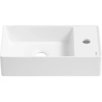 Раковина Wellsee WC Area 321804000 41x23 см L, рукомойник, белый матовый